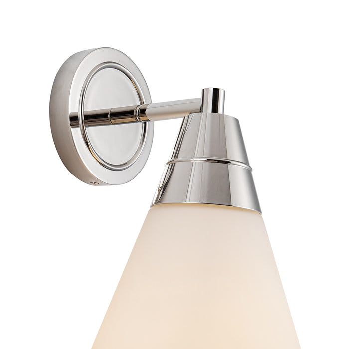 Alora WV348106PNOP One Light Wall Sconce, Polished Nickel/Opal Matte Glass