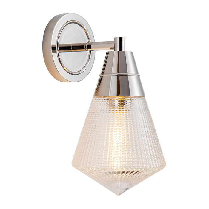 Alora WV348106PNPG One Light Wall Sconce, Polished Nickel/Prismatic Glass