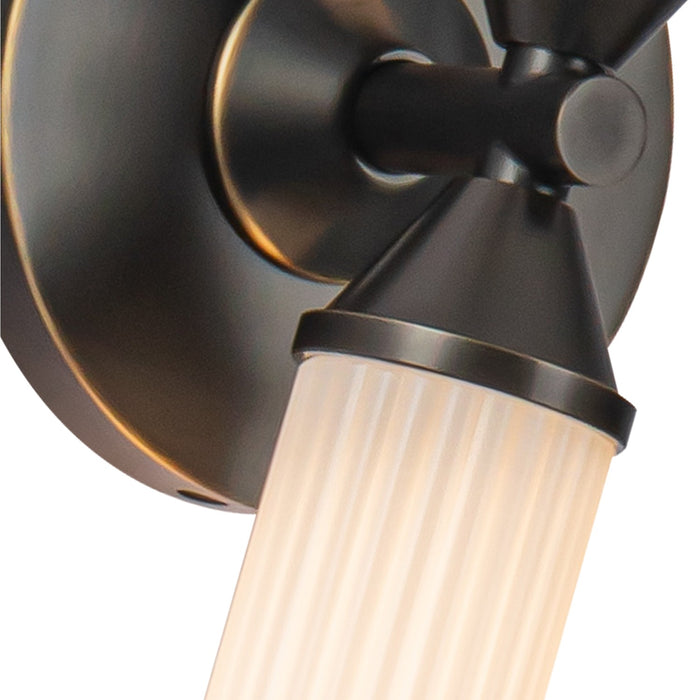 Alora WV348118UBFR LED Vanity, Urban Bronze/Frosted Ribbed Glass