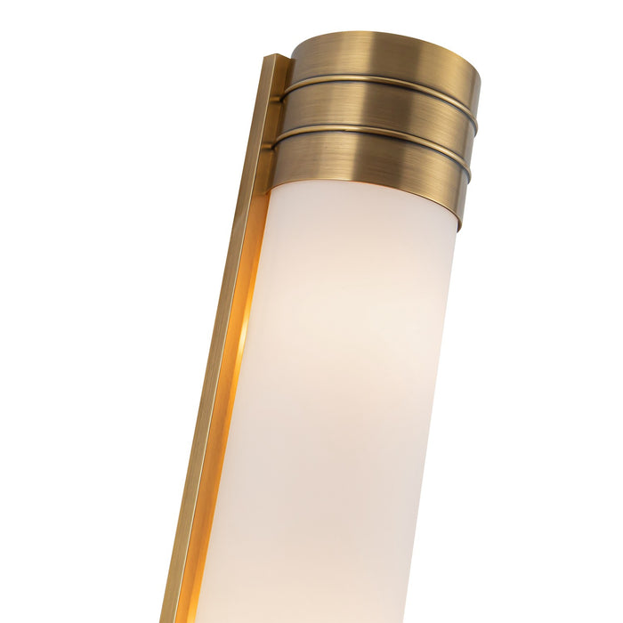 Alora WV348224VBOP Three Light Vanity, Vintage Brass/Opal Matte Glass
