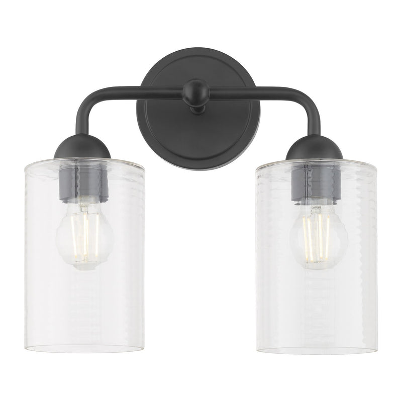 Quorum 598-2-59 Two Light Vanity, Matte Black