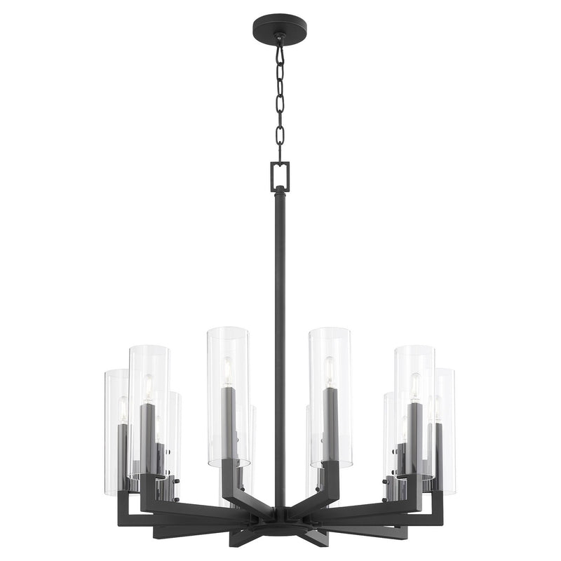 Quorum 6277-10-69 Ten Light Chandelier, Textured Black