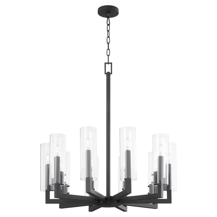 Quorum 6277-10-69 Ten Light Chandelier, Textured Black