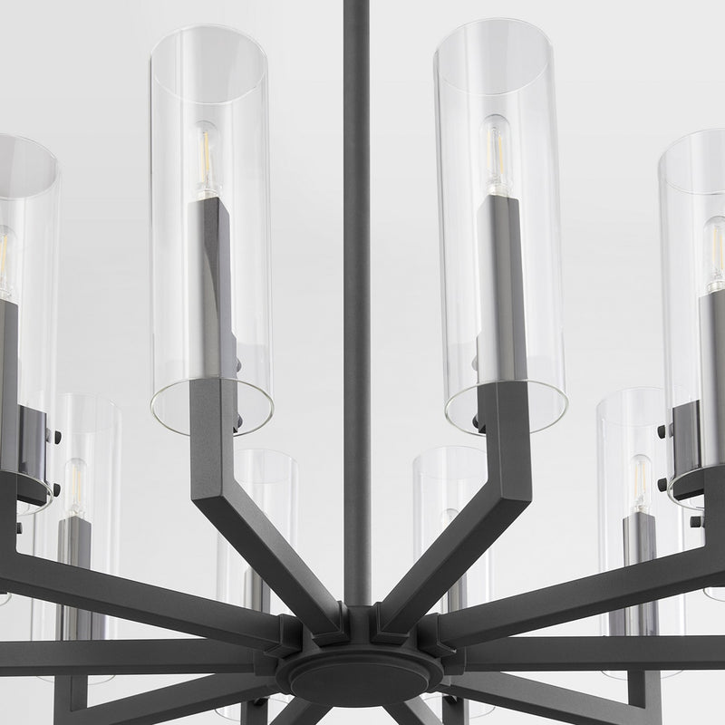 Quorum 6277-10-69 Ten Light Chandelier, Textured Black