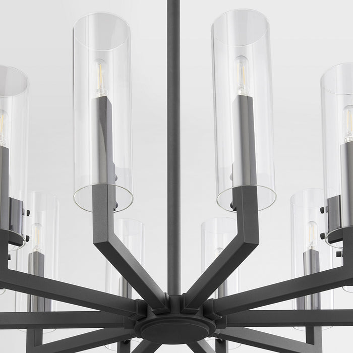 Quorum 6277-10-69 Ten Light Chandelier, Textured Black