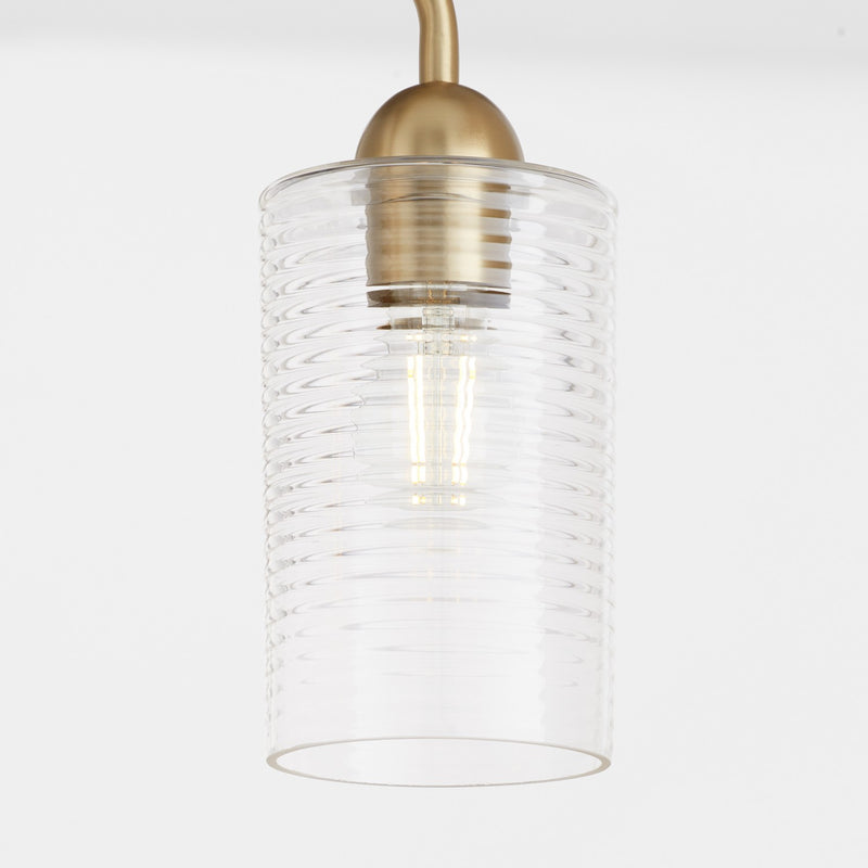 Quorum 598-3-80 Three Light Vanity, Aged Brass