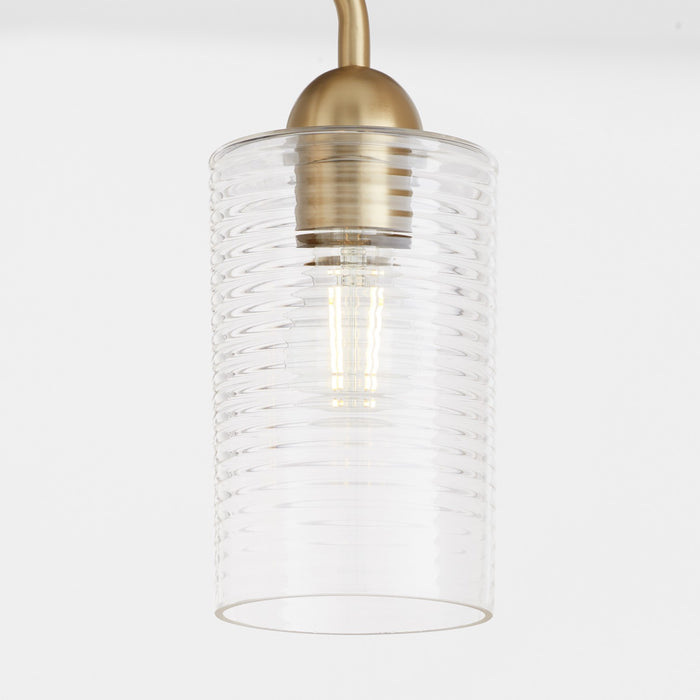 Quorum 598-3-80 Three Light Vanity, Aged Brass