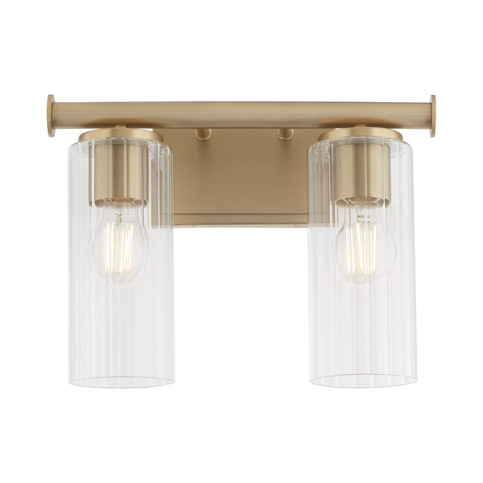 Quorum 541-2-80 Two Light Vanity, Aged Brass