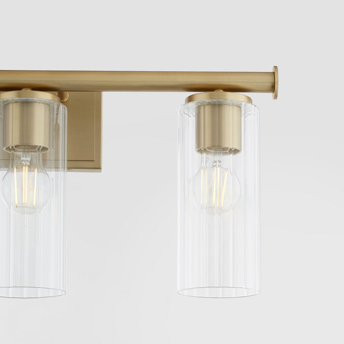Quorum 541-3-80 Three Light Vanity, Aged Brass