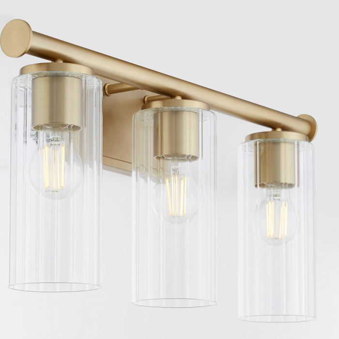 Quorum 541-4-80 Four Light Vanity, Aged Brass