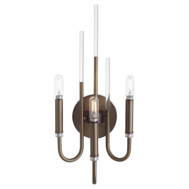 Quorum 5223-3-81 Three Light Wall Mount, Dark Brass