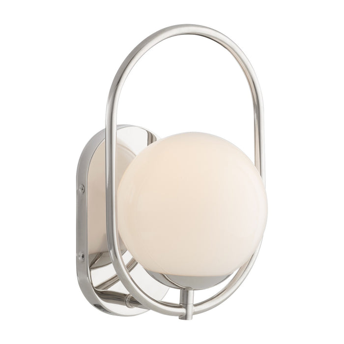 Quorum 5137-1-62 One Light Wall Mount, Polished Nickel