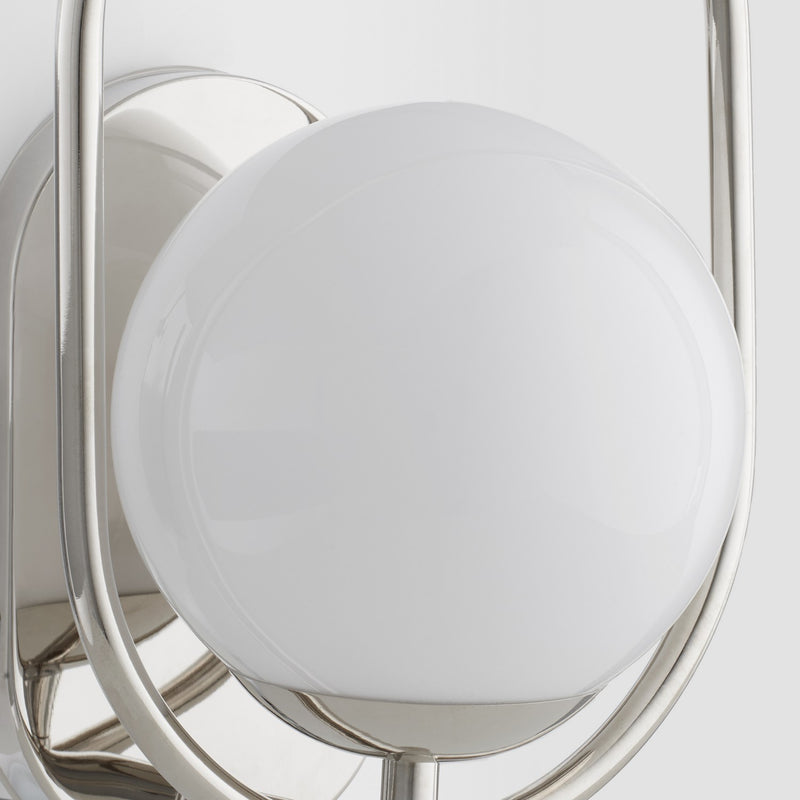 Quorum 5137-1-62 One Light Wall Mount, Polished Nickel