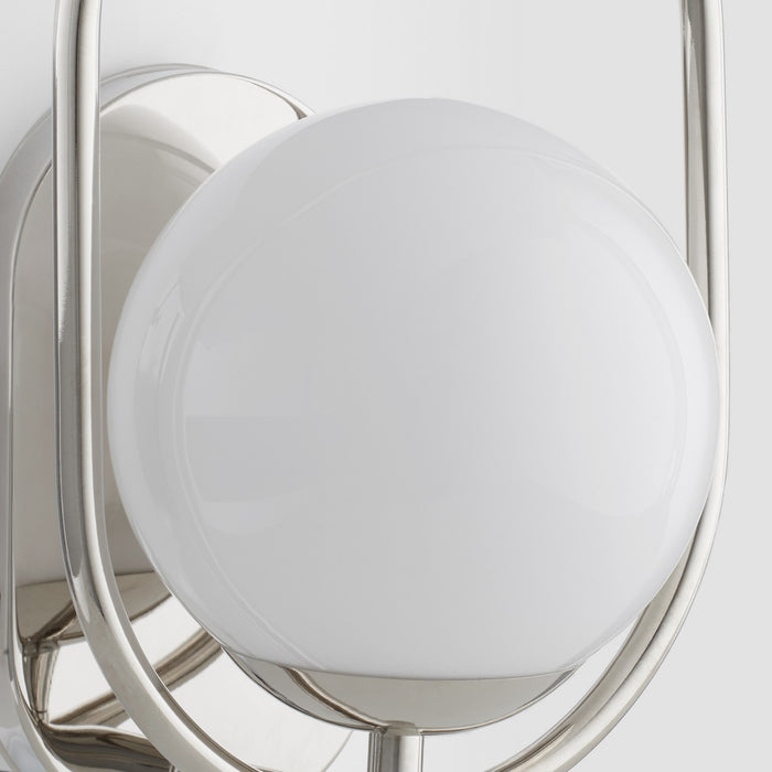 Quorum 5137-1-62 One Light Wall Mount, Polished Nickel