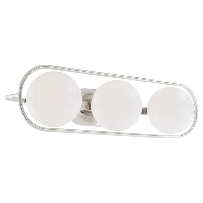 Quorum 5137-3-62 Three Light Vanity, Polished Nickel