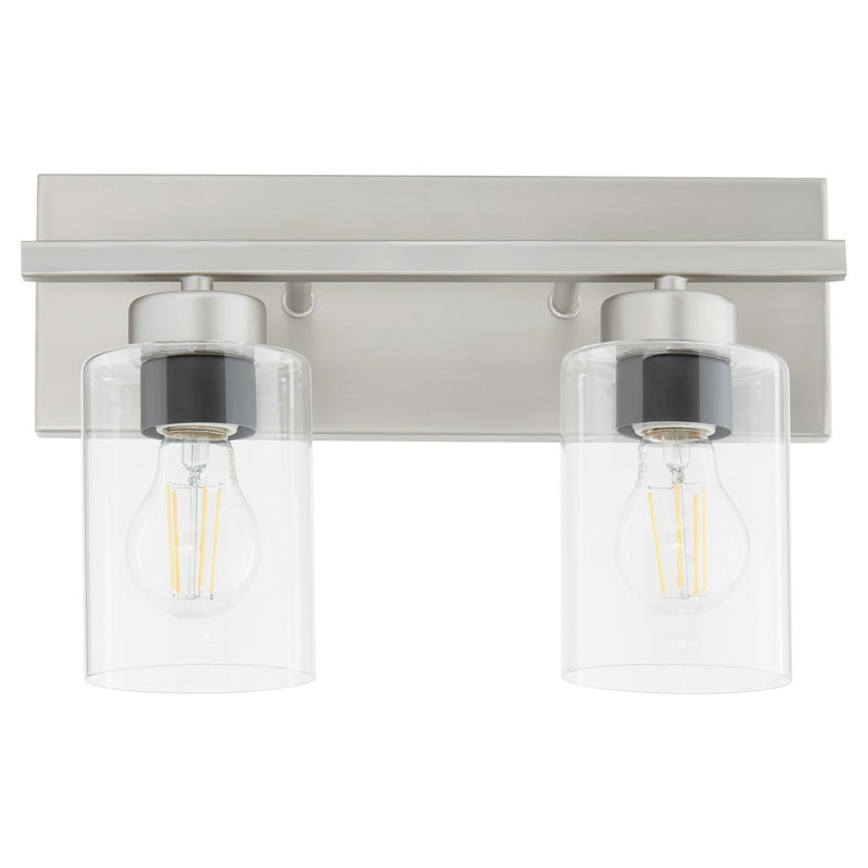 Quorum 5012-2-65 Two Light Vanity, Satin Nickel