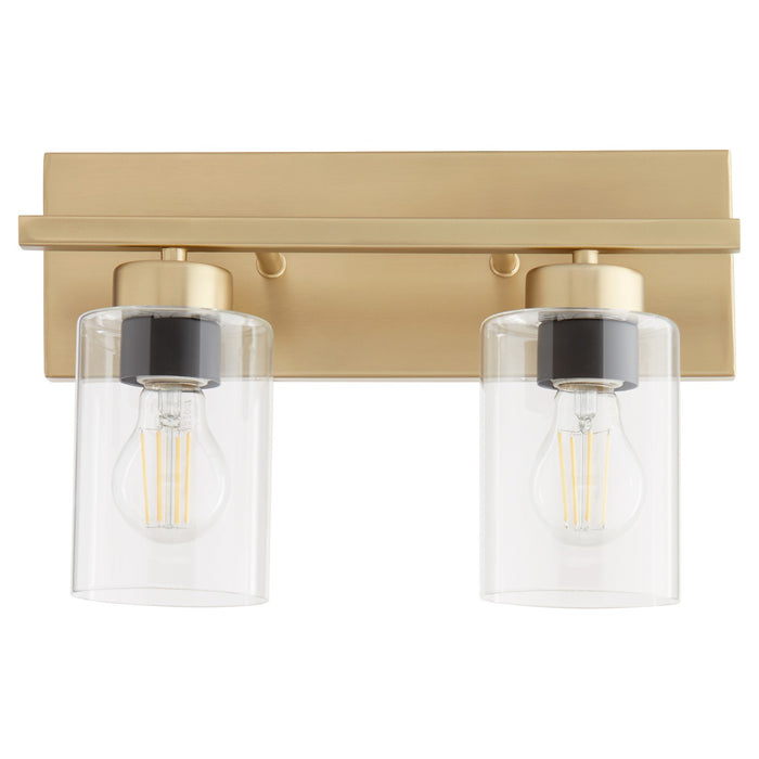Quorum 5012-2-80 Two Light Vanity, Aged Brass