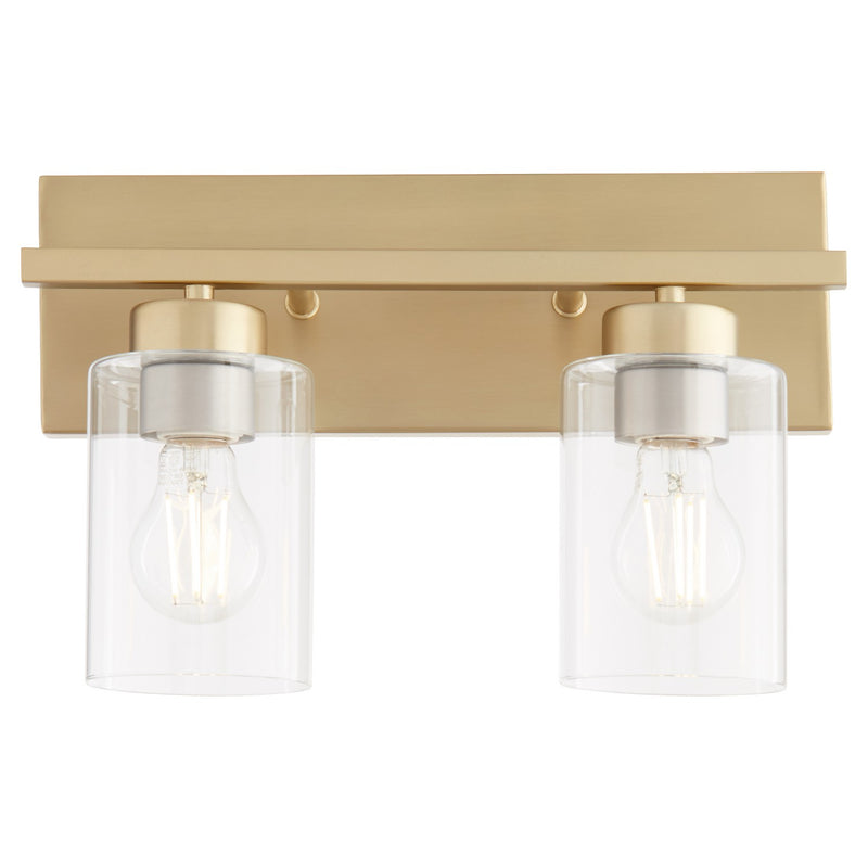 Quorum 5012-2-80 Two Light Vanity, Aged Brass