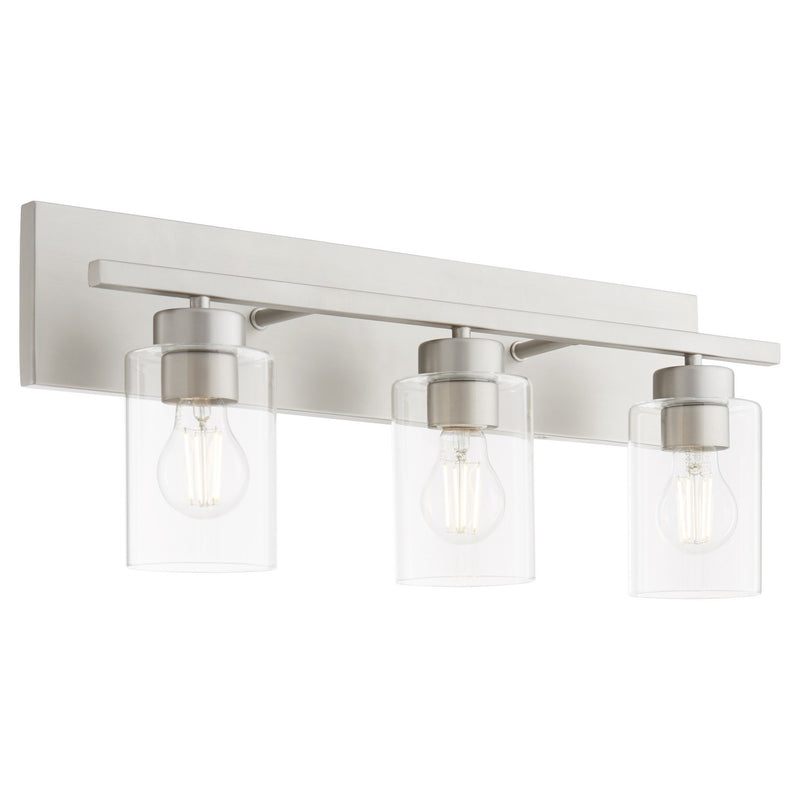 Quorum 5012-3-65 Three Light Vanity, Satin Nickel