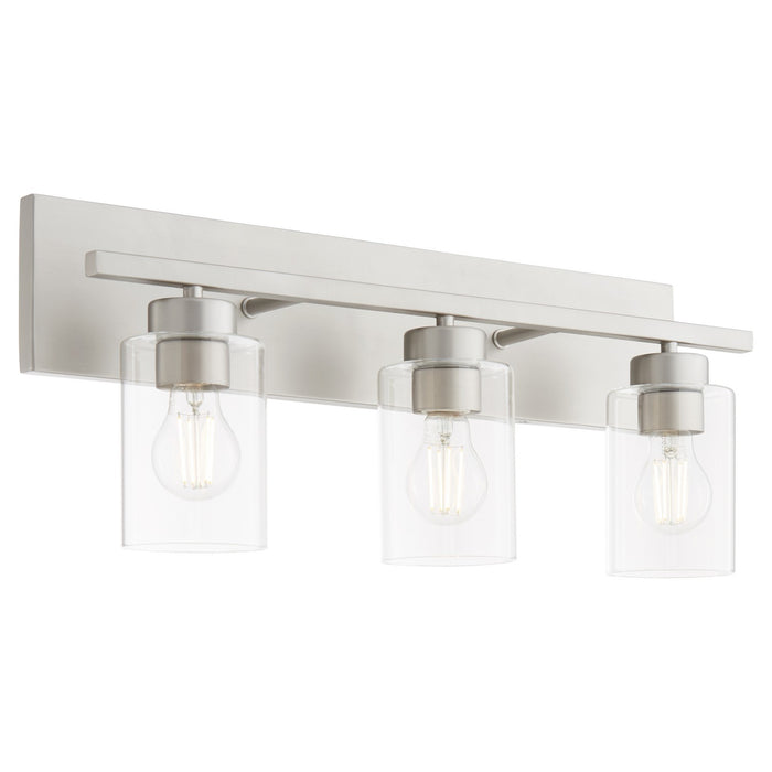 Quorum 5012-3-65 Three Light Vanity, Satin Nickel