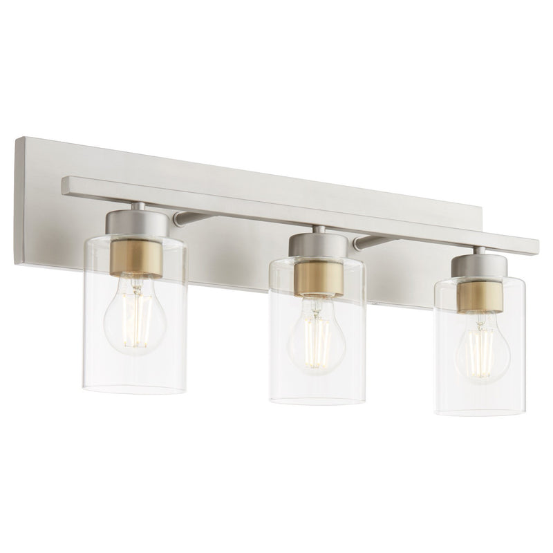 Quorum 5012-3-65 Three Light Vanity, Satin Nickel
