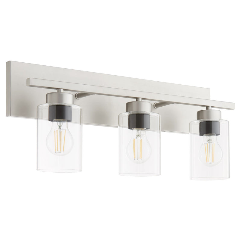 Quorum 5012-3-65 Three Light Vanity, Satin Nickel