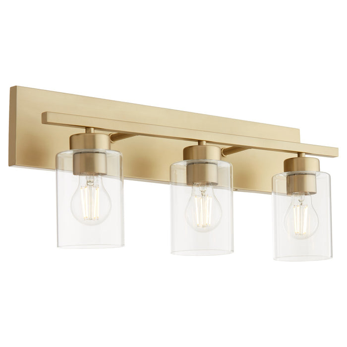 Quorum 5012-3-80 Three Light Vanity, Aged Brass