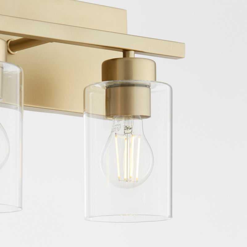 Quorum 5012-3-80 Three Light Vanity, Aged Brass