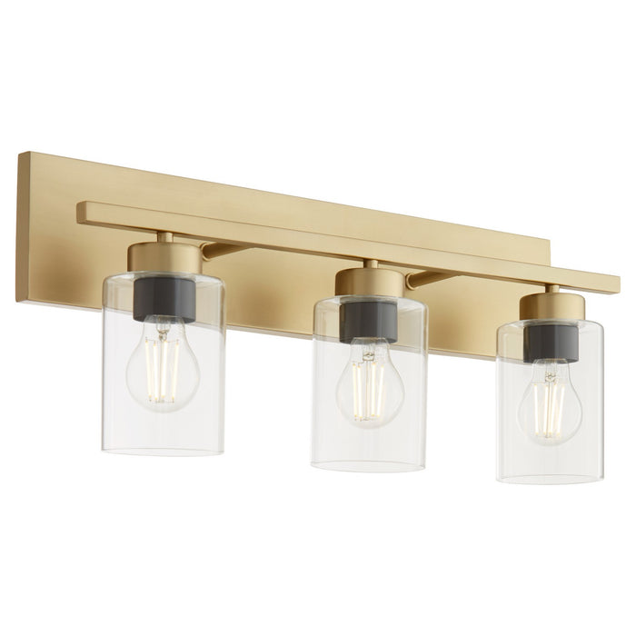 Quorum 5012-3-80 Three Light Vanity, Aged Brass
