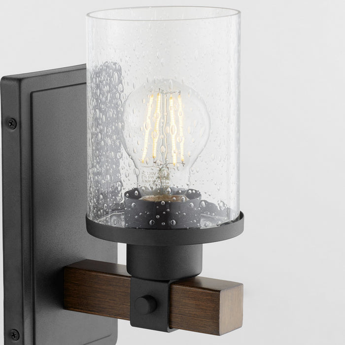 Quorum 5089-1-69 One Light Wall Mount, Textured Black Walnut