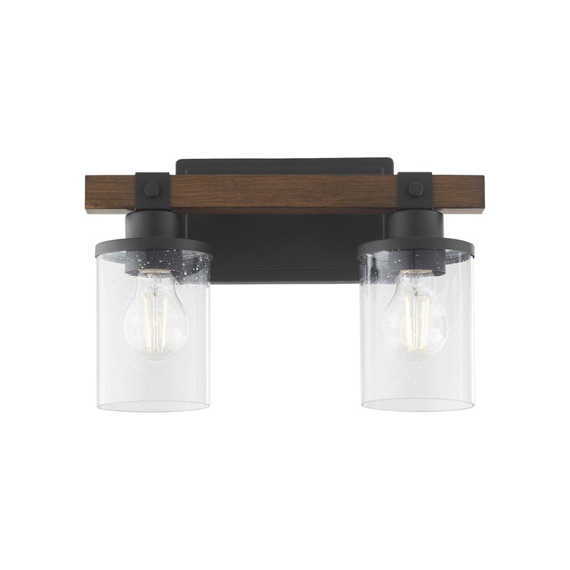 Quorum 5089-2-69 Two Light Vanity, Textured Black Walnut