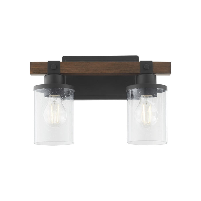 Quorum 5089-2-69 Two Light Vanity, Textured Black Walnut