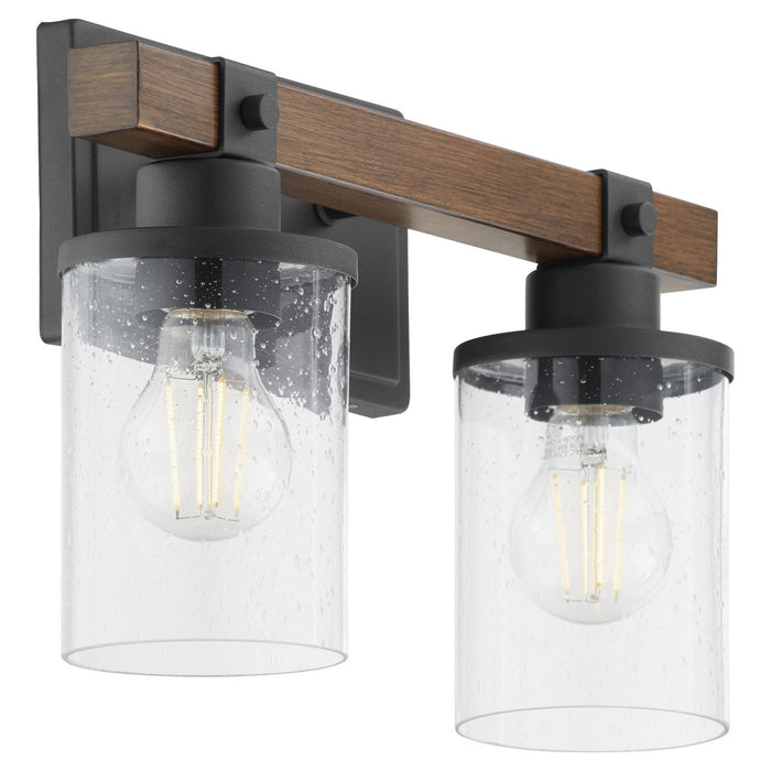 Quorum 5089-2-69 Two Light Vanity, Textured Black Walnut