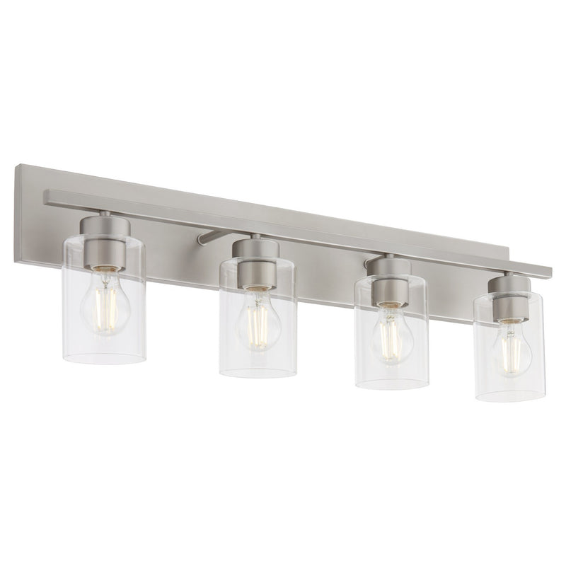 Quorum 5012-4-65 Four Light Vanity, Satin Nickel
