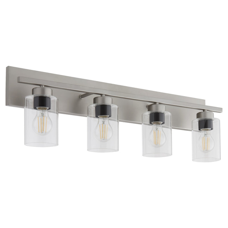 Quorum 5012-4-65 Four Light Vanity, Satin Nickel