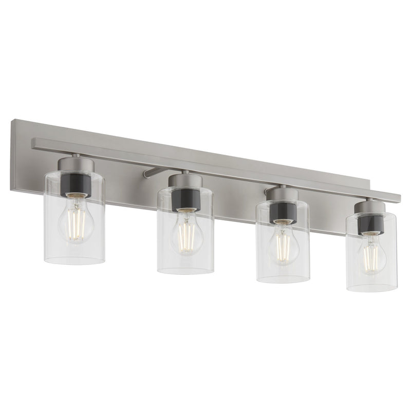 Quorum 5012-4-65 Four Light Vanity, Satin Nickel