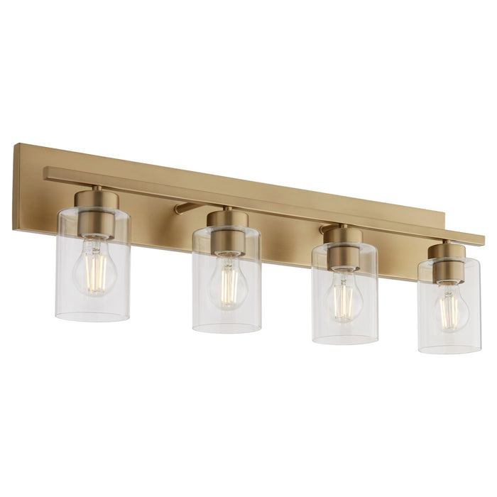 Quorum 5012-4-80 Four Light Vanity, Aged Brass