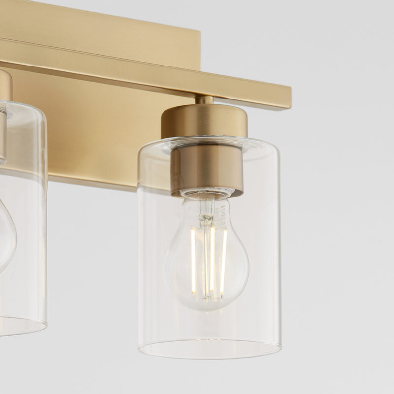 Quorum 5012-4-80 Four Light Vanity, Aged Brass