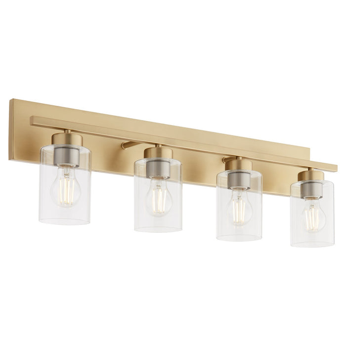 Quorum 5012-4-80 Four Light Vanity, Aged Brass