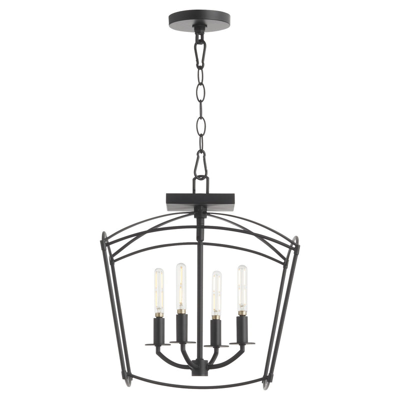 Quorum 2812-14-59 Four Light Dual Mount, Matte Black