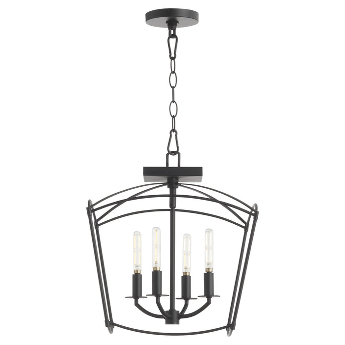 Quorum 2812-14-59 Four Light Dual Mount, Matte Black