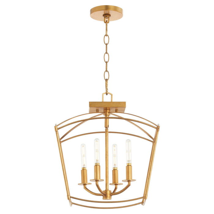 Quorum 2812-14-74 Four Light Dual Mount, Gold Leaf