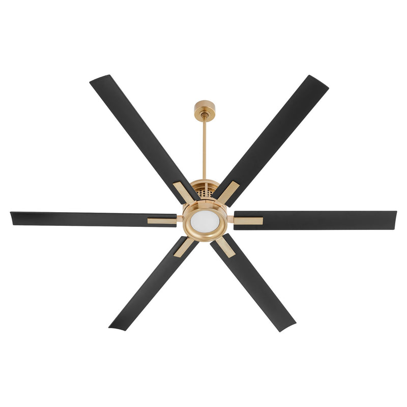 Quorum 10806-80 80" Ceiling Fan, Aged Brass