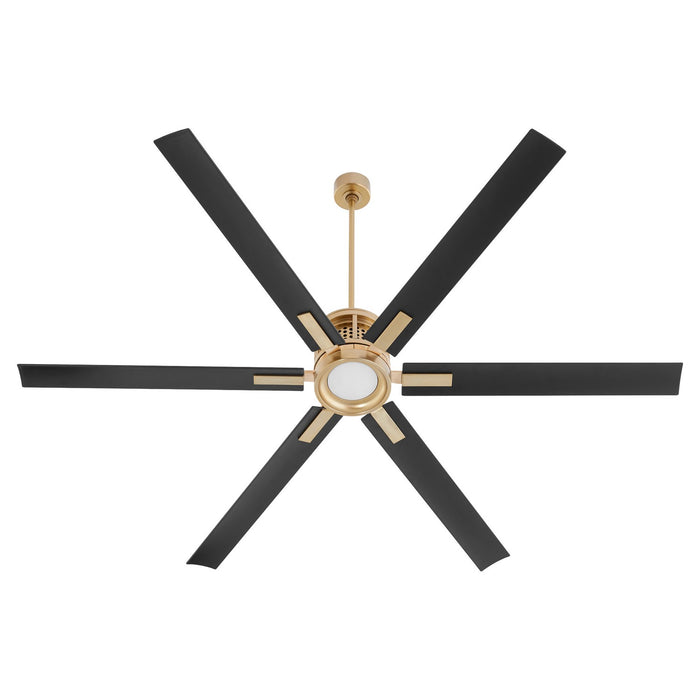 Quorum 10806-80 80" Ceiling Fan, Aged Brass