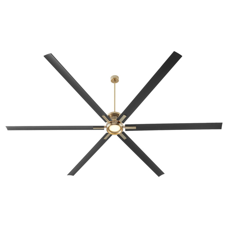 Quorum 101206-80 120" Ceiling Fan, Aged Brass