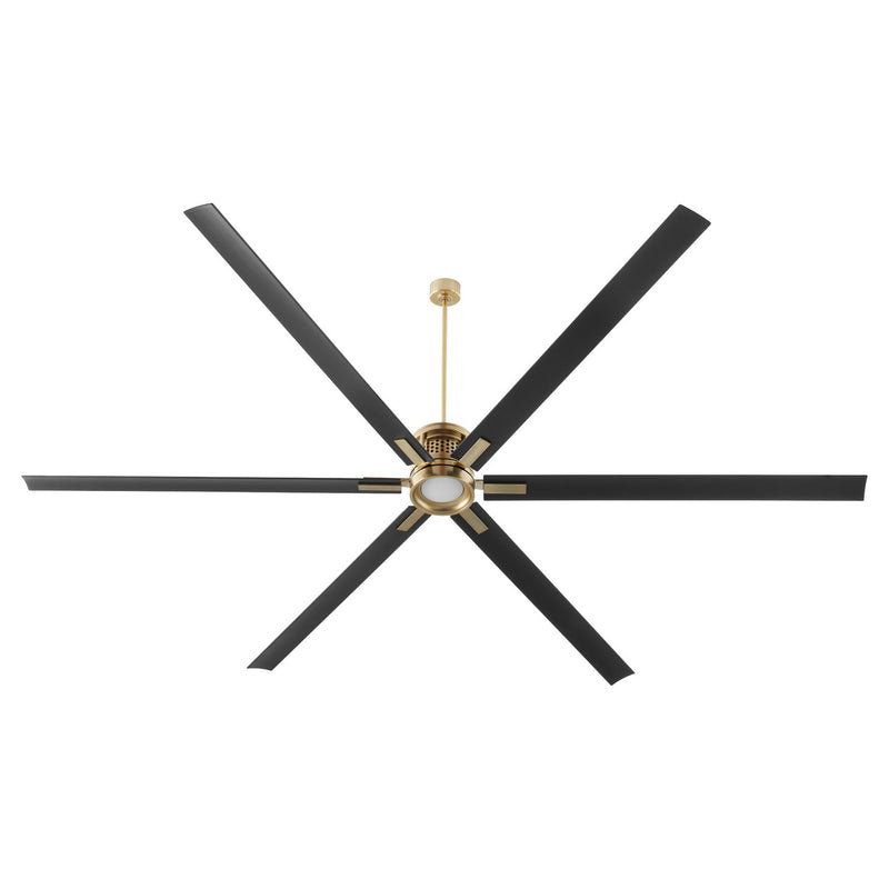 Quorum 101206-80 120" Ceiling Fan, Aged Brass