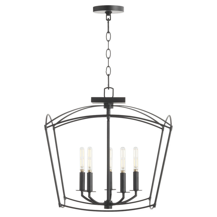 Quorum 2812-18-59 Five Light Dual Mount, Matte Black