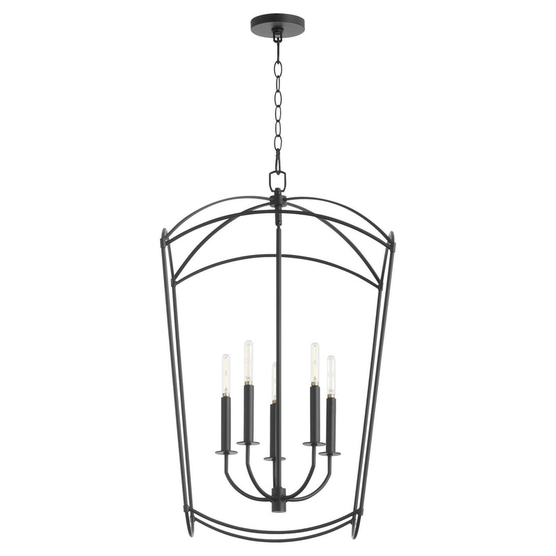 Quorum 6812-5-59 Five Light Entry, Matte Black