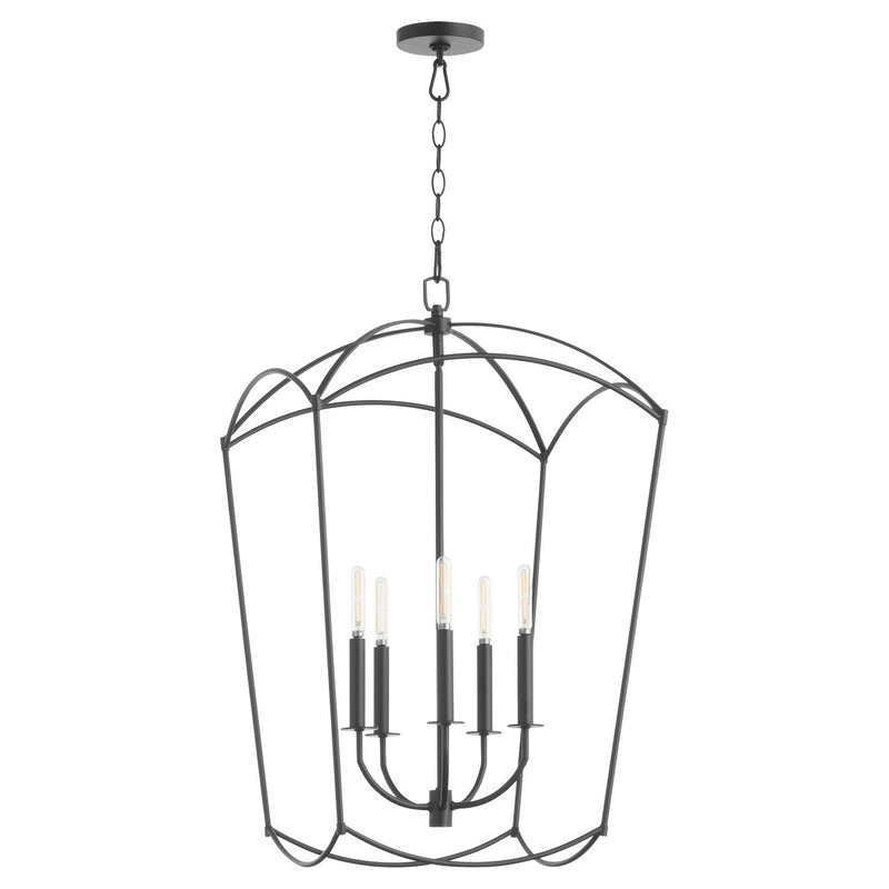 Quorum 6812-5-59 Five Light Entry, Matte Black