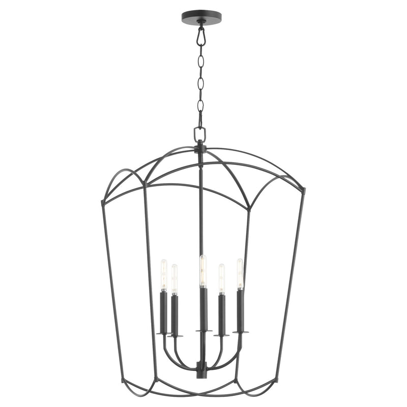 Quorum 6812-5-59 Five Light Entry, Matte Black